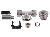 100ft Air Compressor Line Kit 3/4" NPT Fitting Tubing System with Aluminum Block 55442059