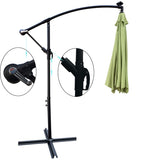 10 ft Outdoor Patio Umbrella Solar Powered LED Lighted Sun Shade Market Waterproof 8 Ribs Umbrella W65642335