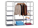 69" Portable Clothes Closet Wardrobe Storage Organizer with Non-Woven Fabric Quick and Easy to 65486617