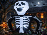 6ft Half-Skull Inflatable Decoration with 3 LED Lights, Black and White, 1000mA, 12V 33085710