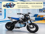 Kids Electric Dirt Bike 36V with Brushless Motor Up to 9.9 MPH Inflatable Tires Rear Suspension 25463372