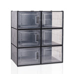 ZUN Storage Shoe Box; Foldable Clear Sneaker Display Box; Stackable Storage Bins Shoe Container W2181P195365