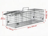 24" x 8" x 8" Animal Cage Trap, Folding Design with Handle, for Rabbits, Stray Cats, Squirrels & 61832848