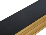 Modern Contrast Console Table with Layered Wood Frame and Black Top W3123P369227