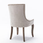 ZUN Furniture,Ultra Side Dining Chair,Thickened fabric chairs with neutrally toned solid wood legs, 17095092