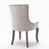 ZUN Furniture,Ultra Side Dining Chair,Thickened fabric chairs with neutrally toned solid wood legs, 17095092