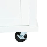 Kitchen Cart with Rubber wood Drop-Leaf Countertop ,Cabinet door internal storage racks,Kitchen WF298028AAW