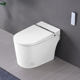 ZUN Smart Toilet Bidet Combo with Foot Sensor Open Cover/Seat, LED Display, Self-Cleaning Nozzle, Heated W1219P262970