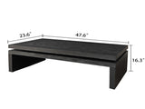 Modern Coffee Table, Black Wooden Coffee Table, Rectangle Cocktail Tea Table for Living Room, 47.6" W2729P198990
