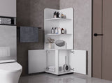 Klay 2-Door 4-Shelf Tall Storage Cabinet White B062103272