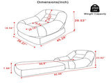 39.37'' Width Oversized Folding Lazy Sofa Bed Chair, Convertible Floor Lounge with Footrest, Plush W579P533277