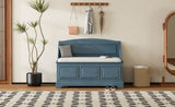 TREXM Shoe Bench, Retro Shoe Bench with Safe Soft-Close Devices, Chest with Hidden N715P198568M