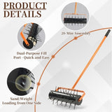 17-inch Lawn Aerator, Rolling Aerator Lawn Tool, Heavy Duty Lawn Aerator Tool, Grass Aerator & 87645449