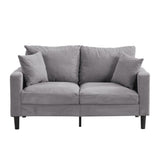 57 " High Resilience Loveseat Sofa, Wooden Frame 2 Seat Sofa, Comfy , Small Space Saving Modern W2297P264496