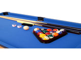 5-in-1 Multi-Game Table - Billiards, Push Hockey, Foosball, Ping Pong, and Basketball brown /blue W465P164156