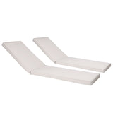 ZUN 2PCS Set Outdoor Lounge Chair Cushion Replacement Patio Funiture Seat Cushion Chaise Lounge W419P147672