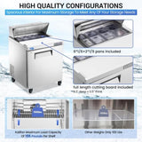 27" W 1 Door Sandwich Salad Prep Table Commercial Stainless Steel Fan Cooling W1192P262166