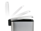 Bathroom Trash Can Combo, 1.3 Gallon Stainless Steel Slim Step Garbage Bin with Soft Close Lid, 35398692