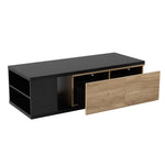 ZUN ON-TREND 47.2''-57''W Extendable Coffee Table 2 Storage Drawers, Dual-tone Wood Center Table WF531670AAB