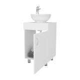 FM FURNITURE Loli Bathroom Vanity with Integrated Sink and Faucet, White B128P293885