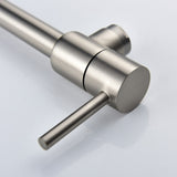 Brass Folding Faucet 1/2'' NPT Wall Mount Kitchen Faucet Two Handles Cold Water Tap Nickel 01254836