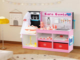 Pink Wooden Doctor Office Playset with X-ray ECG Monitor Sink Height Measurer for Toddlers 3-6 29590229