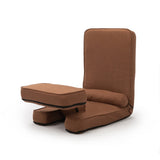 Multi-functional Foldable Sofa with Adjustable Angles and Pillow, Dark Brown W2181P293644