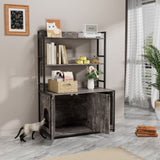 Large Cat Litter Box Enclosure Shelf Storage, Hidden Cat Washroom Furniture, Wooden Cat House W578P303859