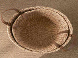 Water Hyacinth Woven Round Multi Use 16" Storage Basket - Natural Brown B093P295024