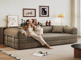 78.8" Compression Sofa,Convertible Floor Sofa Bed-with Pillow Back Support Armrest,Comfy Futon Couch W2824P373431