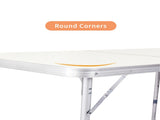 180 x 60 x 70cm Home Use Aluminum Alloy Folding Table White 06663117