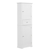 ZUN Tall Bathroom Storage Cabinet, Freestanding Storage Cabinet with Drawer and Adjustable Shelf, MDF 49560889