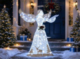 5 FT Lighted Christmas Angel Decor 105 Warm/Cold White Lights, Waterproof Fabric Xmas Angel 24738336
