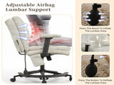 Chenille Criss Cross Office Chair with Air Lumbar Support, Flip-up Adjustable Arms, Built-in 11998236