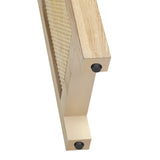 TREXM Narrow Console Table with Rattan Accent, Natural Wood Finish Entryway Table with Storage N715P223098M