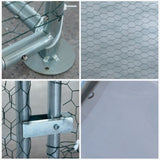 6.5 x 10 ft Large Metal Chicken Coop, Walk-in Poultry Cage Chicken Hen Run House with Waterproof 08931110