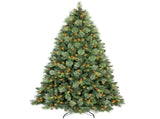 7FT PreLit Artificial Christmas Tree, 1355 Tips PEBlossomTipped Pine Needle & PVC Tree, 500L Warm T3637P598706