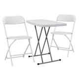 76*50*70.5cm Liftable Garden Plastic Table White 57303780