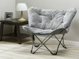 Faux Fur Butterfly Chair for Kids and Teens, Gray 98082576