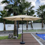 ZUN Outdoor Patio Umbrella 10 Ft x 6.5 Ft Rectangular with Crank Weather Resistant UV Protection Water 66337482