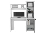 Carson Computer Desk with Hutch, Single Door Cabinet, Expansive Work Surface and 3-Tier Storage B070P188876