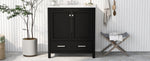 ZUN 30" Black Bathroom Vanity Single Sink, Combo Cabinet Undermount Sink, Bathroom Storage Cabinet WF324043AAB