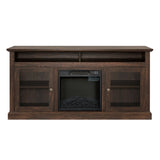 ZUN Contemporary TV Media Stand Modern Entertainment Console 18" Fireplace Insert for TV Up to 65" 37943791