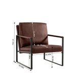 ZUN Lounge, living room, office or the reception area PVC leather accent arm chair with Extra thick W135958336