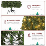 7.5ft Automatic Structure PVC Material 600 Lights Warm Color 8 Modes 1200 Branches Christmas 92326934