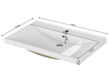 24 Inch Bathroom Vanity Sink Top,Ceramic Basin,2.6-inch Thickened Ceramic Basin,Does Not Include W3151P374492