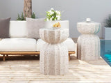 13" Modern Outdoor and Indoor Waterproof Coffee Table and Side Table Set, Durable MgO Cement Design, W757P332044