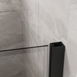 Goodyo 34"x 72" Bifold Frameless Glass Shower Door 1/4 inch Tempered Clear Glass Pivot Swing Shower D163102095