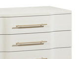 Lexington 3-Drawer Nightstand in Beige with Textured Finish and Gold Finish Handles B009P450613