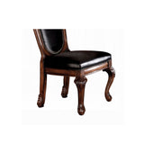 Black and Cherry Side Chair with Nailhead Trim B062P215487